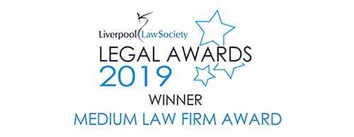 Liverpool Law Society - Legal Awards 2019 Winner - Medium Law Firm Award