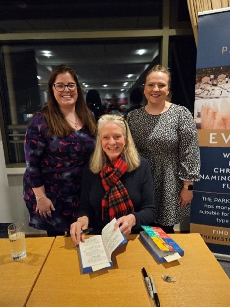 Bonnie Garmus Rachael Payne from MSB, and Bonnie Garmus, author of Lessons in Chemistry