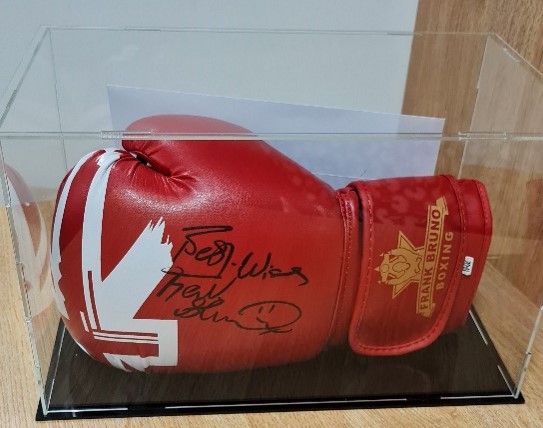 Frank’s signed boxing glove Frank’s signed boxing glove