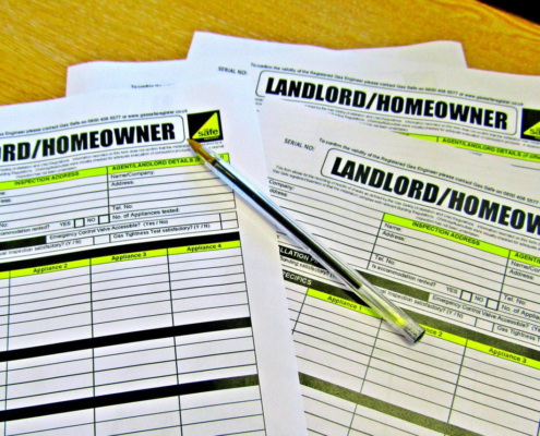 Landlord papers and pen