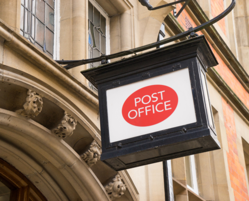 Classic old fashioned post office sign