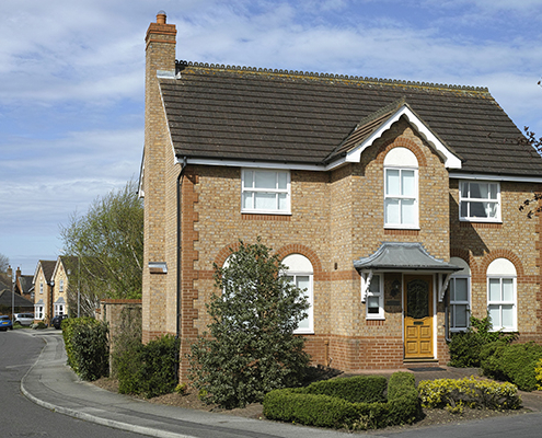 English suburban house in the suburbs of a city, United Kingdom.
