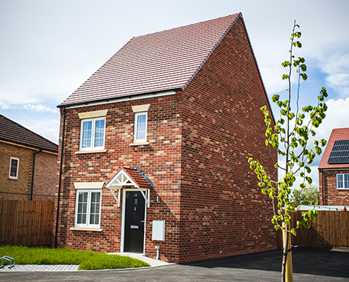 The front of an detached house