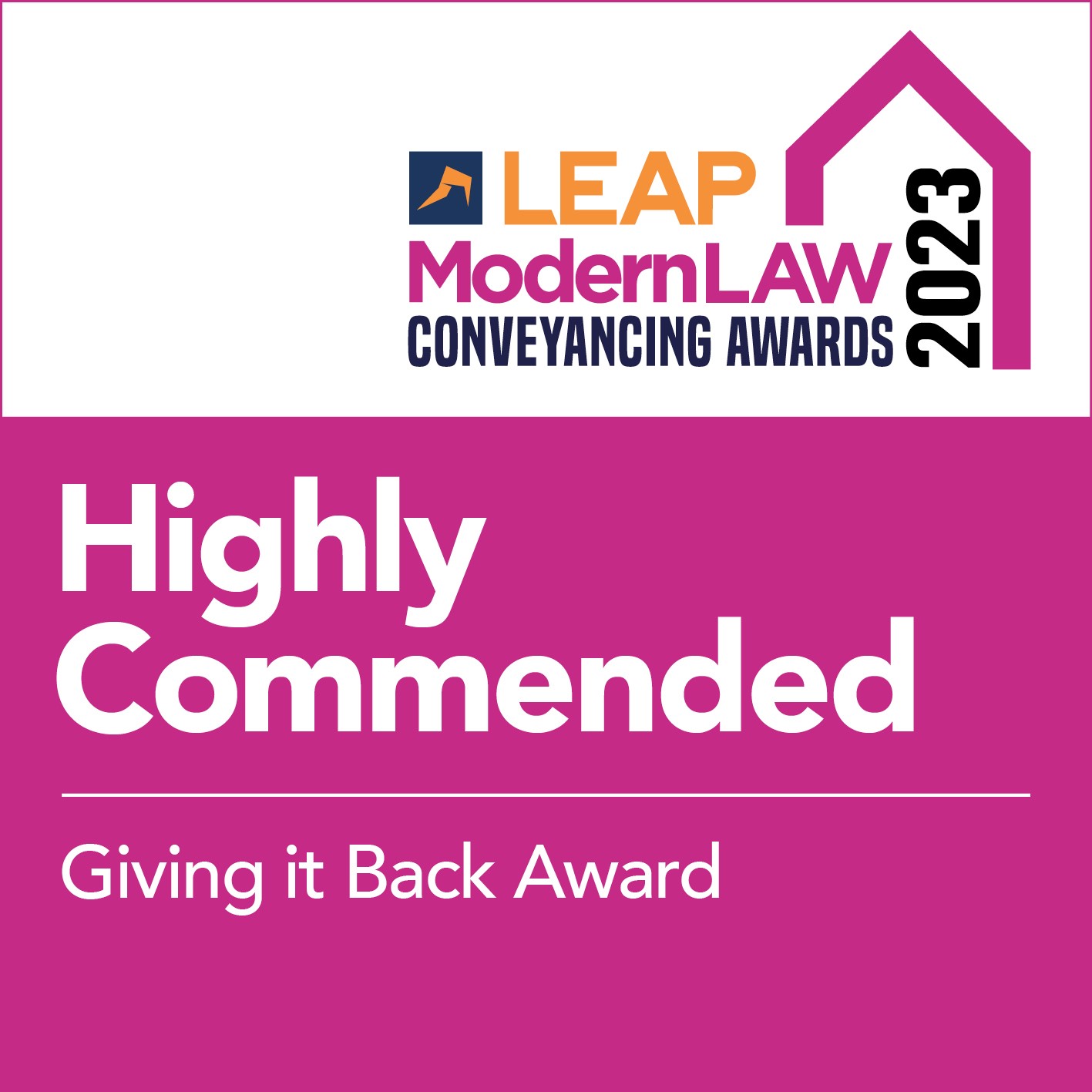 LEAP Modern Law Conveyancing Awards 2023 Logo
