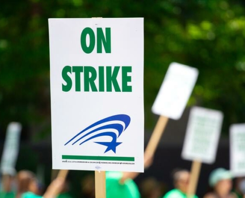 On Strike Sign