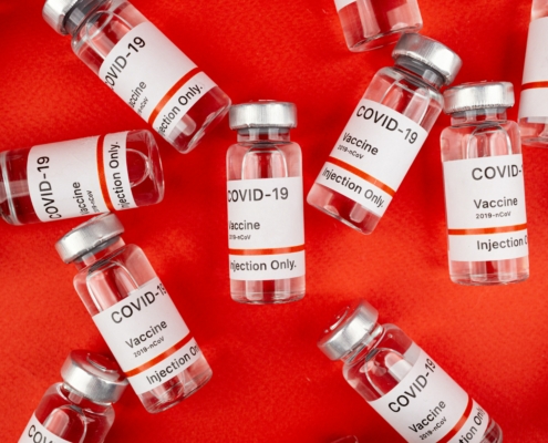 Group of vaccine bottles